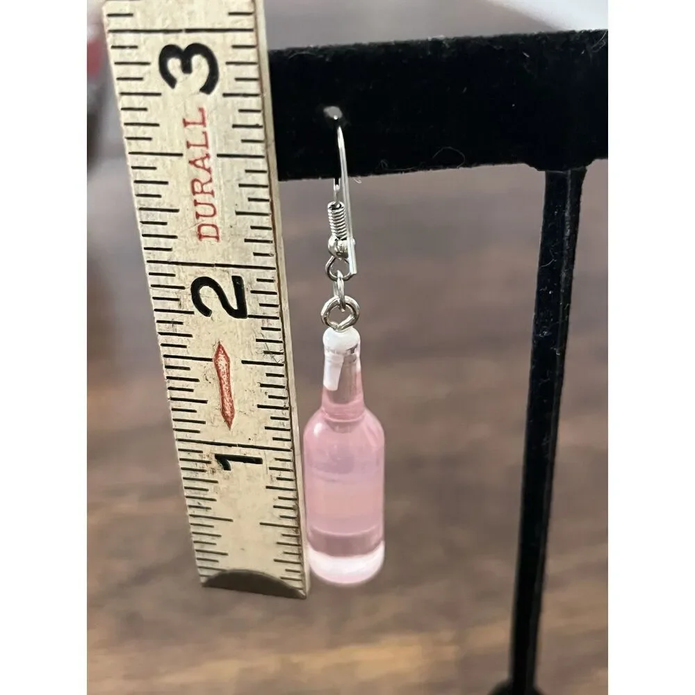 Corona Bottle Unbranded Dangle Hook Earrings 2.5 Drop Beer Alcohol